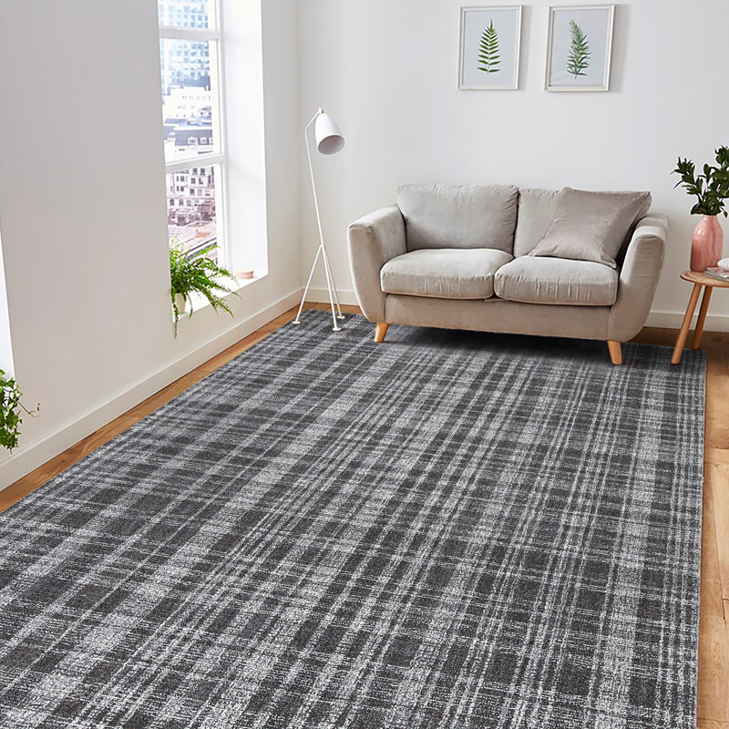 Gracie Oaks Ohan Handmade Wool Charcoal Rug & Reviews Wayfair